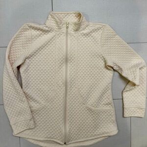 T by Talbots Quilted Zip Pullover M